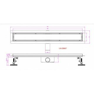 Душевой лоток Ceruttispa LW-ZA607 хром
